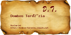 Dombos Terézia névjegykártya