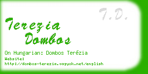 terezia dombos business card